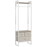 perchero de ropa 585x30x178 cm madera natural