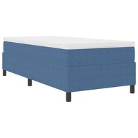 cama tipo box spring azul y 100 x 200 cm tela de pana vidaxl