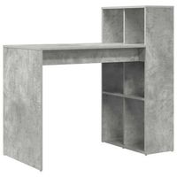 escritorio  mesa de trabajo con estante gris concreto 108 x 55 x 1035 cm