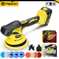 pulidora electrica inalambrica mellwin de 150 mm 8 velocidades ajustables herramienta para encerar lijar sellar y abrillantar compatible con bateria makita de 18 v