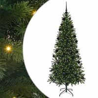 arbol de navidad artificial verde 210 cm pe y pvc vidaxl