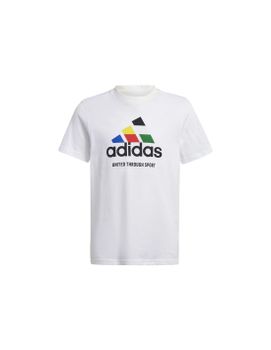 Camiseta adidas Tiro Nations Pack Graphic Infantil Blanco