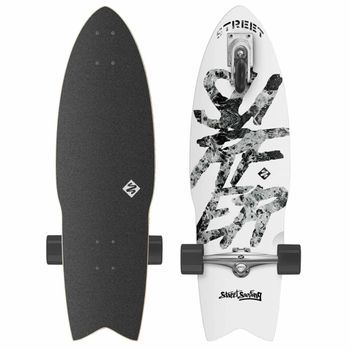 Tabla De Skate Shark Attack 76 Cm Gran Blanco Street Surfing