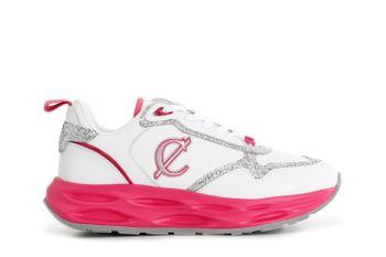 running con apliques de glitter y fondo de color white/fuchsia 37