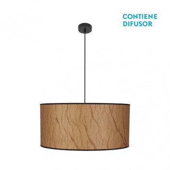 FABRILAMP Colgante Regulable Modelo Papiro 3xe27 Pergamino/negro