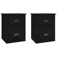 mesitas de noche de pared 2 unidades negras 415x36x53 cm