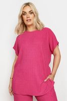yours camiseta rosa textura rugosa mujer curvy y tallas grandes yours