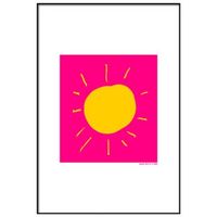 panorama cuadro metacrilato enmarcado agatha ruiz de la prada sol fondo rosa 70x100 cm