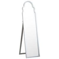 espejo de pie plateado 40 x 150 cm mdf soporte marco decorativo moderno chatillon