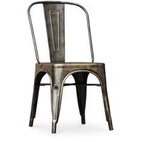 silla de comedor de acero - diseno industrial - nueva edicion - stylix  bronce metallizado