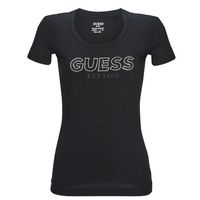 guess camiseta ss rn mesh logo tee para mujer