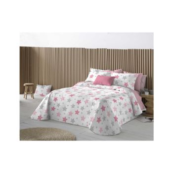 Colcha Bouti Reversible EDI de Antilo Textil con Estampado de Estrellas, 120 Gramos, Alegre y Moderna