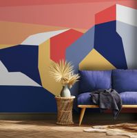 papel pintado panoramico paisaje de acantilados grafico roj