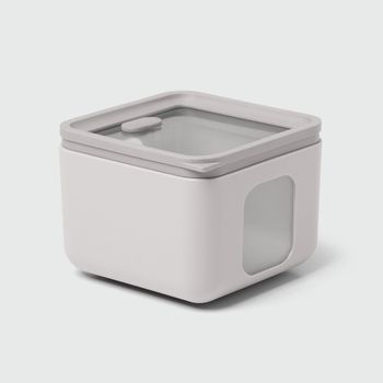 Recipiente cuadrado para alimentos de polipropileno gris - xs