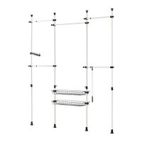 perchero de ropa altura ajustable metal blanco