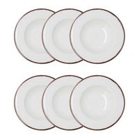 set 6 plato pasta 30cm orion hydrozero b 30cm bidasoa orion hydrozero - blanco apto microondas