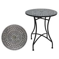mesa de jardin redonda mosaico ceramico westminster o60x71cm