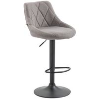 taburete de bar lazio tapizado en tela gris 49x46x83 cm clp