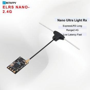 Receptor BETAFPV ELRS Nano 2.4GHz ExpressLRS de Largo Alcance, Ultraligero, para Drones de Carreras FPV, Quadcopters y Aviones RC