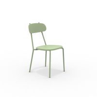 conjunto de 4 sillas de jardin de metal verde 45x53 cm 84h