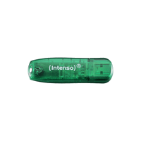 memoria 8 gb removible intenso usb 20 rainbow line verde