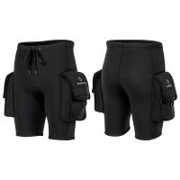 pantalones cortos de neopreno para hombre pantalones cortos de buceo de 3mm con bolsillo pantalones de surf para deportes acuaticos natacion snorkel canotaje