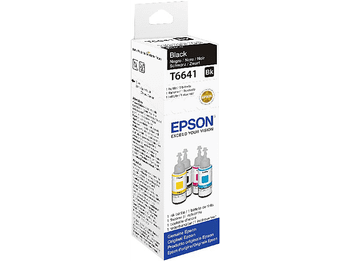 Botella de tinta - Epson T6641 EcoTank, Compatible con ET-2600, 70 ml, Negro