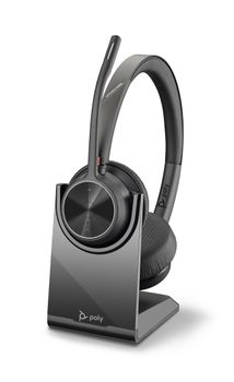 POLY Voyager 4320 UC Auriculares Inalámbrico Diadema Oficina/Centro de llamadas USB Tipo C Bluetooth Base de carga Negro