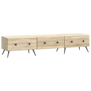 Mueble De Tv Con Cajón Roble Sonoma 147 X 34,5 X 30 Cm Vidaxl