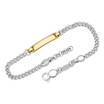 Pulsera de plata 925 grabado chapado en oro
