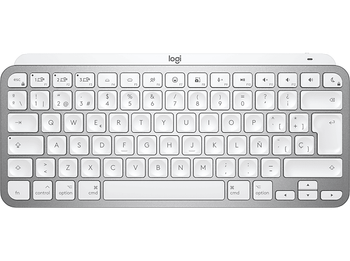 Teclado inalámbrico - Logitech MX Keys Mini, Para Apple Mac/Windows, Bluetooth, Retroiluminación, Botones easy-switch, USB-C, Carga rápida, Gris