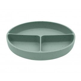 Plato dividido con base de succión Platinum Silicone Sage
