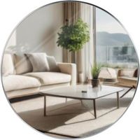 espejo de pared elsie metal plateado o 80 cm clp