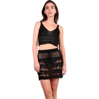 admas mono top de crochet y falda corta playa total look para mujer