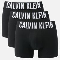 calvin klein three-pack intense power cotton-blend trunks - s