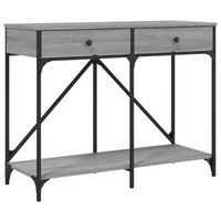 mesa consola  mesa de entrada  mesa auxiliar madera de ingenieria gris sonoma 100x39x785 cm