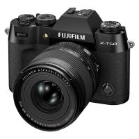 camara mirrorless fujifilm x-t50 402mp 62k uhd 16-50mm wifi bluetooth negra