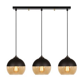 Lámpara De Techo Camini-mr-872 Miel Negro Hierro 70x20x116 Cm