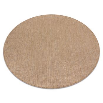 Alfombra Sisal Sion Círculo A5165a Mezcla Tejido Plano Natural Circulo 120 Cm