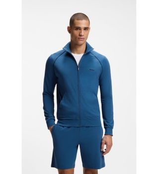 BOSS para hombre. 50515307 Chaqueta Algodón Elástico azul (M), Casual, Manga larga