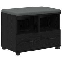 banco de entrada roble negro 60 x 38 x 46 cm vidaxl