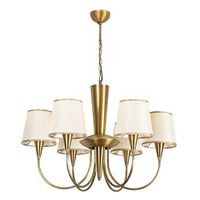 lampara de techo pardo-3011 oro cobrizo metal tela diametro 75x85 cm
