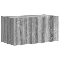 mueble de tv montado en la pared 60 x 31 x 295 cm gris sonoma vidaxl