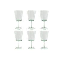 copa set 6 cristal 9x9x178 380ml burbujas verde