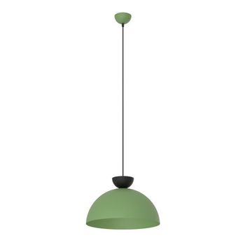 Lámpara colgante varel l negro+verde