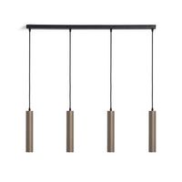 lampara colgante aluminio aritz 4 focos bronce