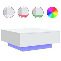 mesa de centro con luces led blanco 80x80x31 cm