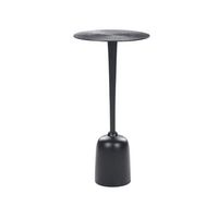 mesa auxiliar de metal negro 30 cm forma geometrica tallado moderno selwyn
