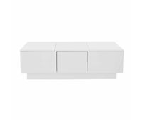mesa de centro - 2 cajones y 2 comodas - de tablero de particulas - blanco