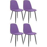 set de 4 sillas de comedor maryam tela lila 54x45x88 cm clp